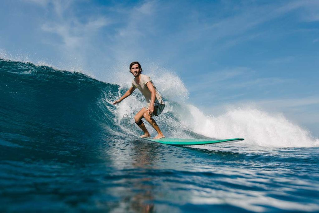 Surf à Hossegor en planche en mousse